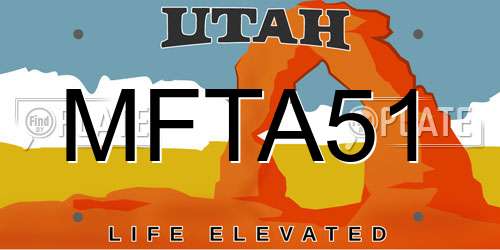 MFTA51 Utah License Plate