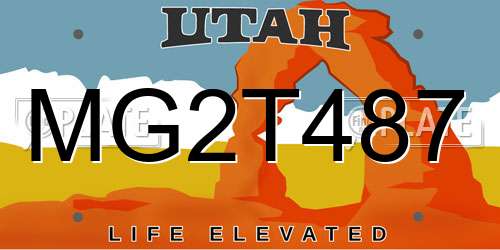 MG2T487 Utah License Plate