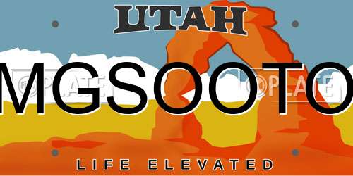 MGSOOTO Utah License Plate