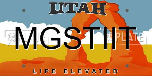 MGSTIIT Utah License Plate
