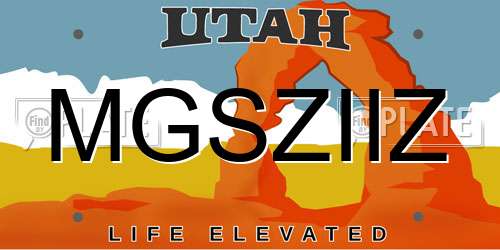 MGSZIIZ Utah License Plate