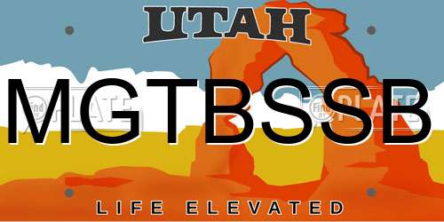 MGTBSSB Utah License Plate