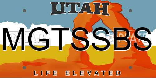 MGTSSBS Utah License Plate