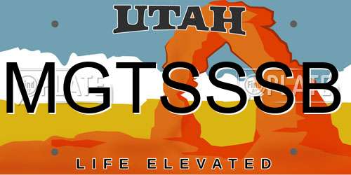 MGTSSSB Utah License Plate