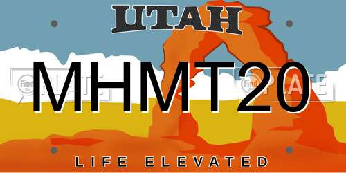 MHMT20 Utah License Plate