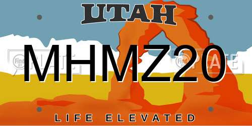 MHMZ20 Utah License Plate