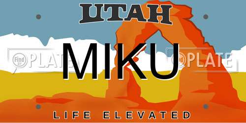 MIKU Utah License Plate