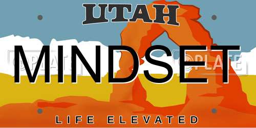 MINDSET Utah License Plate