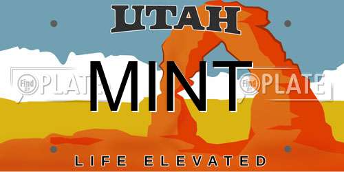 MINT Utah License Plate