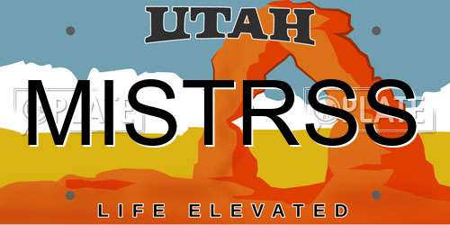 MISTRSS Utah License Plate