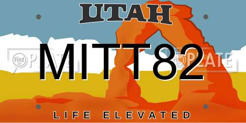 MITT82 Utah License Plate