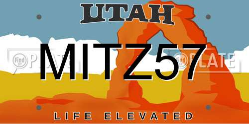 MITZ57 Utah License Plate