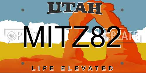MITZ82 Utah License Plate