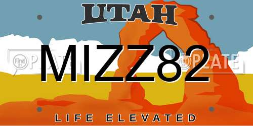 MIZZ82 Utah License Plate