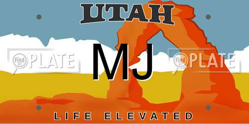 MJ Utah License Plate