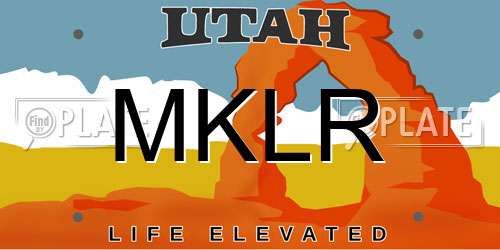 MKLR Utah License Plate