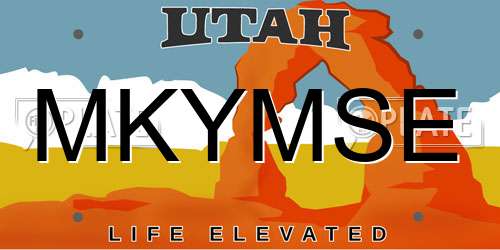 MKYMSE Utah License Plate