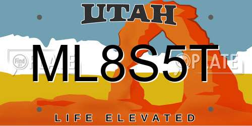 ML8S5T Utah License Plate