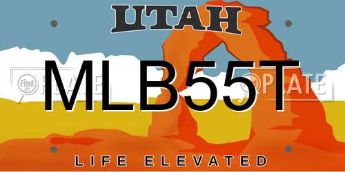 MLB55T Utah License Plate