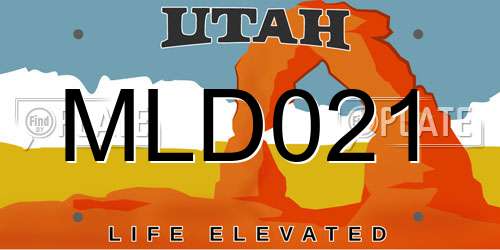 MLD021 Utah License Plate