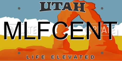 MLFCENT Utah License Plate