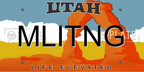 MLITNG Utah License Plate