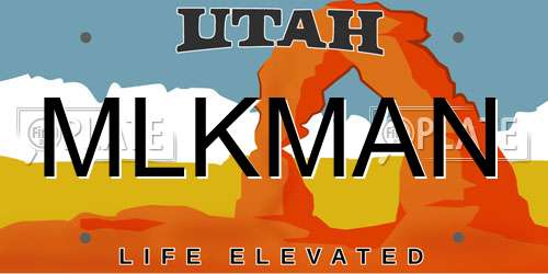 MLKMAN Utah License Plate