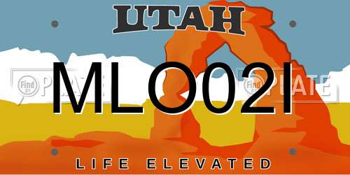 MLO02I Utah License Plate