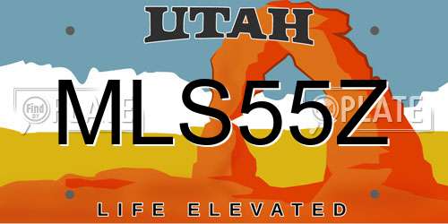 MLS55Z Utah License Plate