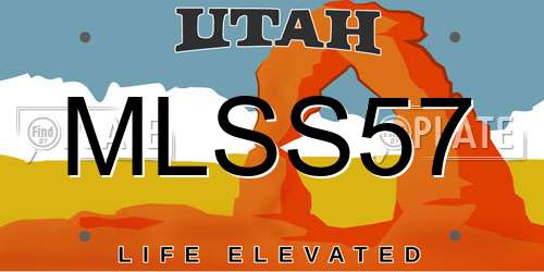 MLSS57 Utah License Plate