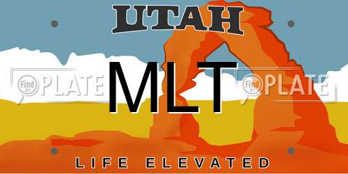 MLT Utah License Plate