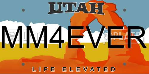 MM4EVER Utah License Plate