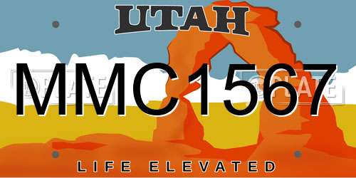 MMC1567 Utah License Plate
