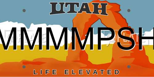 MMMMPSH Utah License Plate