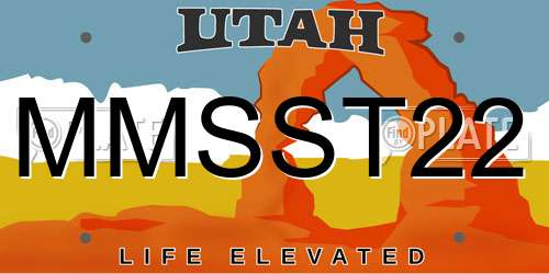 MMSST22 Utah License Plate