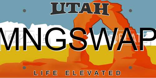 MNGSWAP Utah License Plate