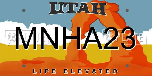 MNHA23 Utah License Plate