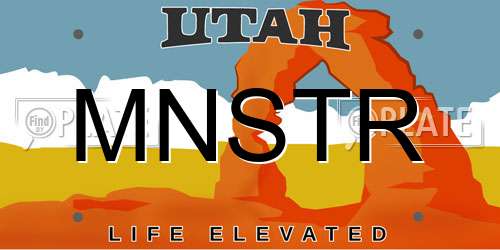 MNSTR Utah License Plate