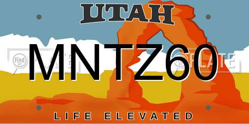 MNTZ60 Utah License Plate