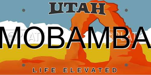 MOBAMBA Utah License Plate