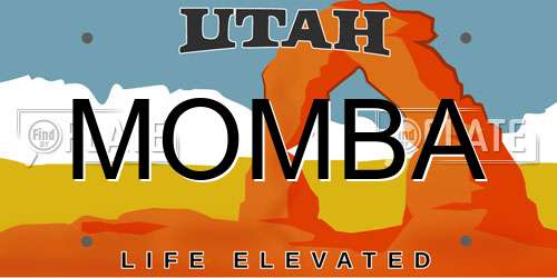 MOMBA Utah License Plate