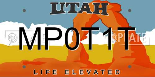 MP0T1T Utah License Plate