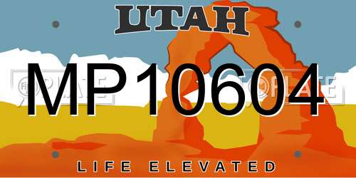 MP10604 Utah License Plate