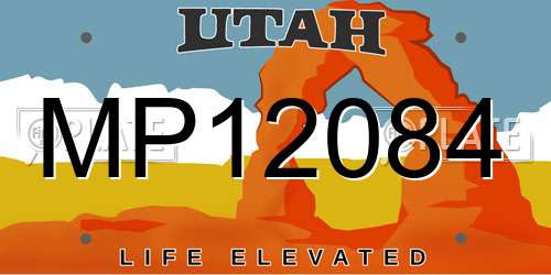 MP12084 Utah License Plate