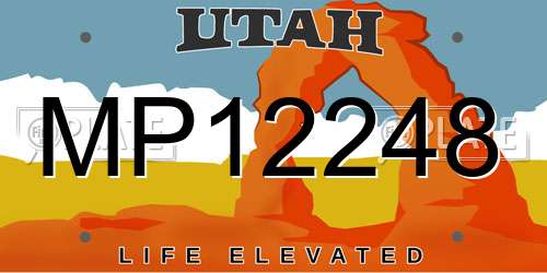 MP12248 Utah License Plate