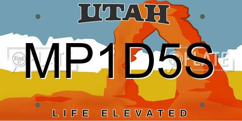 MP1D5S Utah License Plate