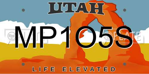 MP1O5S Utah License Plate