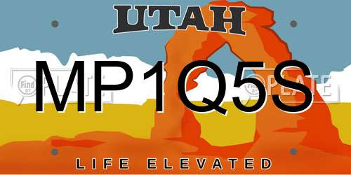MP1Q5S Utah License Plate
