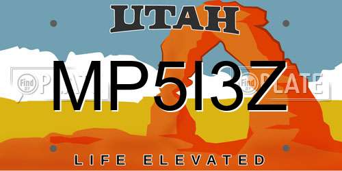MP5I3Z Utah License Plate