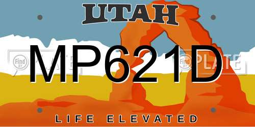 MP621D Utah License Plate